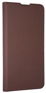 Шкіряний чохол книжка Fibra case на Xiaomi Redmi Note 14 Pro (5G) / коричневий 202267 фото