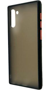 TPU чехол накладка Matte Color Case для Samsung Galaxy Note 10 черный 92266 фото