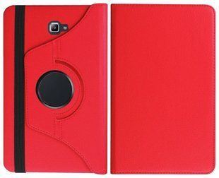 Кожаный чехол книжка 360 для Samsung Galaxy Tab A 10.1 T580 T585 / красный 100821 фото