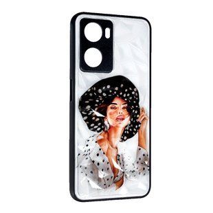 Чехол накладка New Prisma для Oppo A57S Girl in a hat 087736 фото
