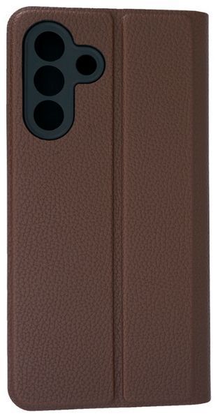 Шкіряний чохол книжка Fibra case на Samsung Galaxy A26 (5G) / коричневий 202525 фото
