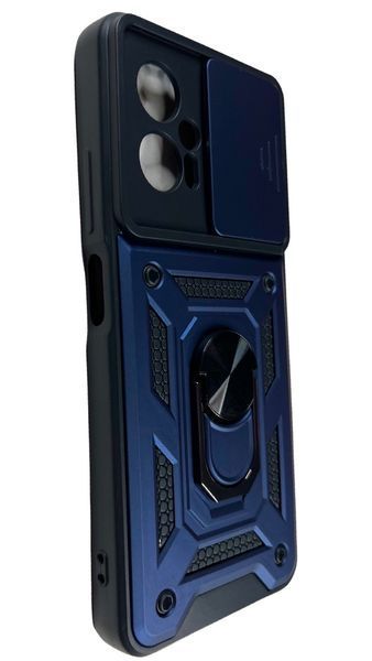 PC + TPU чохол Camshield armor на Poco X4 GT (на поко х4 жт) синій 086738 фото