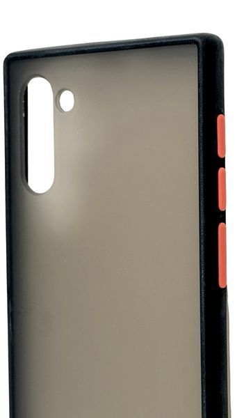 TPU чехол накладка Matte Color Case для Samsung Galaxy Note 10 черный 92266 фото