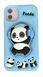 Силиконовый 3D чехол Musical Panda для iPhone 11 / голубой 098929 фото 3
