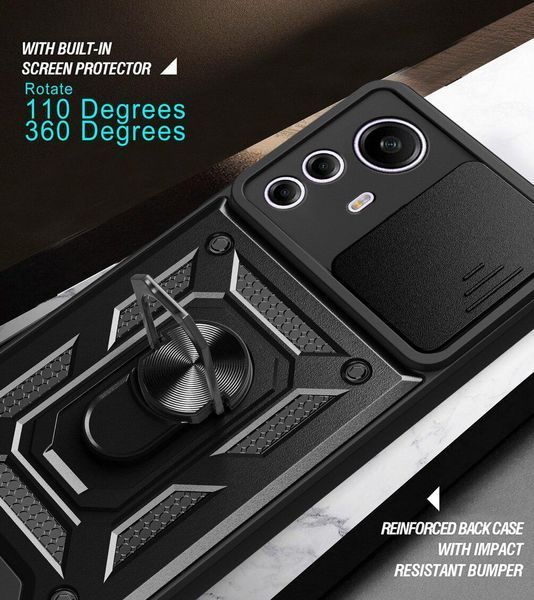 PC + TPU чохол Camshield armor для Xiaomi Redmi Note 12S (4G) / червоний 089406 фото