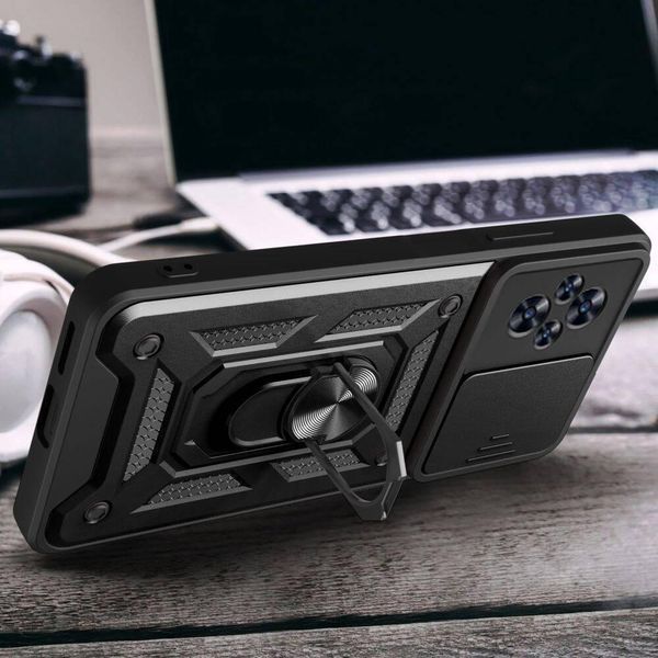PC + TPU чохол Camshield armor для Realme C67 (4G) / чорний 095712 фото