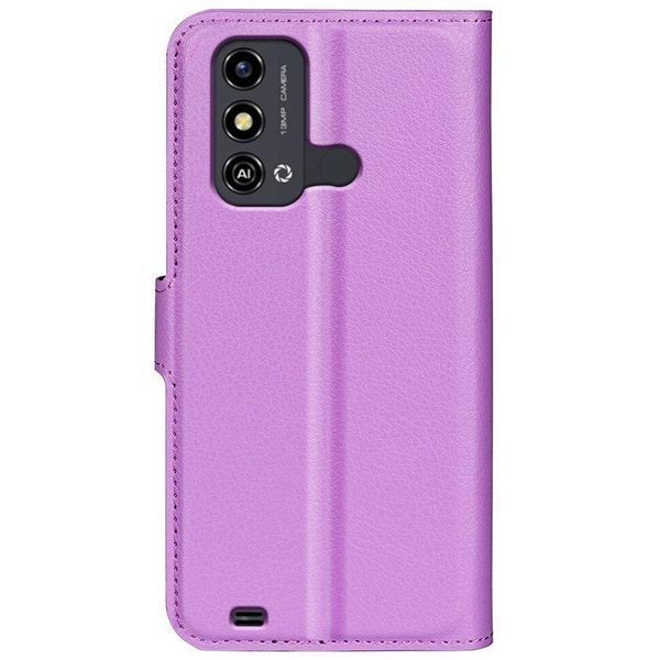 Шкіряний чохол книжка Lichee для ZTE blade A53 фіолетовий 093057 фото