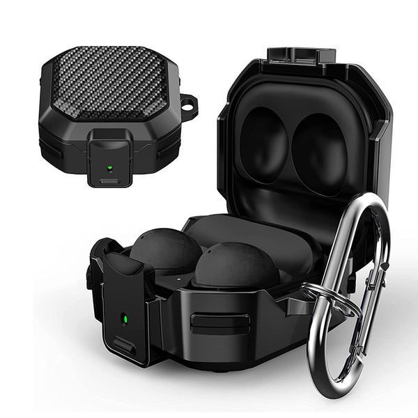 Силіконовий чохол Carbon case для Samsung Galaxy Buds 2 Pro чорний 89710 фото