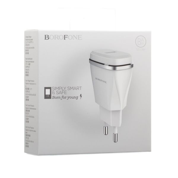 Сетевое ЗУ Borofone BA1A 1USB 1A 16737 фото