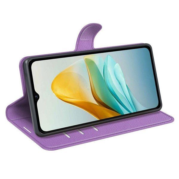 Шкіряний чохол книжка Lichee для ZTE blade A53 фіолетовий 093057 фото