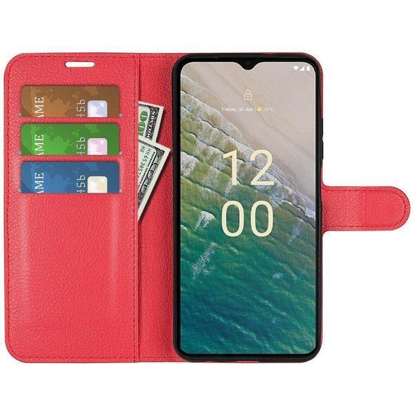 Чехол книжка Lichee для Nokia C32 красный 89909 фото