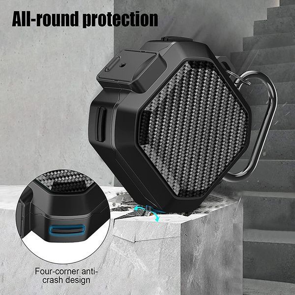 Силіконовий чохол Carbon case для Samsung Galaxy Buds 2 Pro чорний 89710 фото
