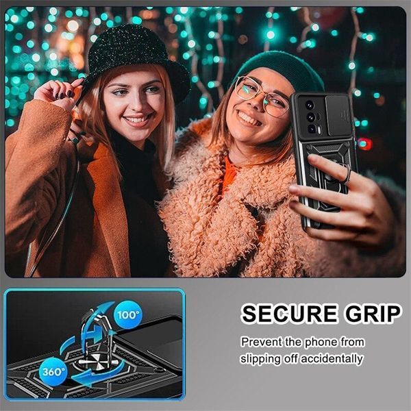 PC + TPU чохол Camshield armor для Poco F5 Pro / зелений 091209 фото