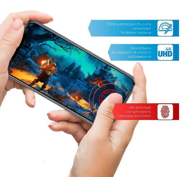 Защитное стекло G-Rhino 6D для Motorola G17 Power 205236 фото
