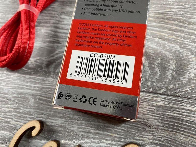 USB кабель Earldom EC-060 на Micro-USB (1m) 83617 фото