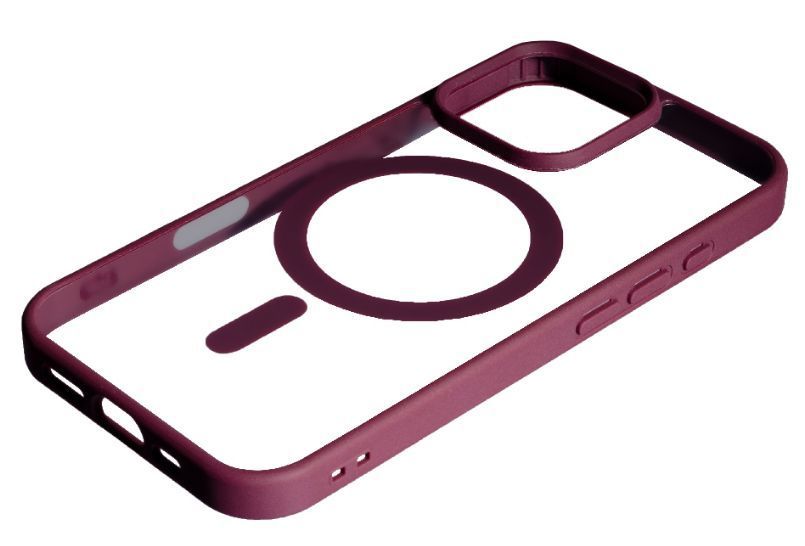 Чехол TPU+PC Color с поддержкой Magsafe для Apple iPhone 16 Pro Max / red 200835 фото