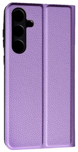 Кожаный чехол книжка Fibra case на Samsung Galaxy A55 / фиолетовый 095825 фото