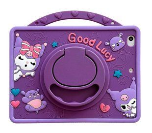 Чехол Happy Case на Apple&nbsp;iPad 11" (A16) 2025 / Good Lucky темно-фиолетовый (с ремешком) 203228 фото