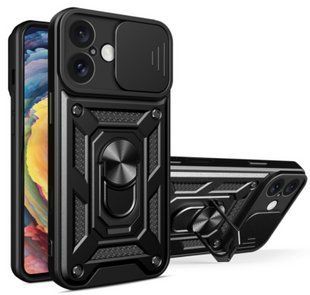 PC + TPU чехол Camshield Armor для iPhone 16 Plus / черный 098098 фото