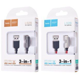 AUX кабель Hoco LS28 Lightning to Lightning + Lightning 80588 фото