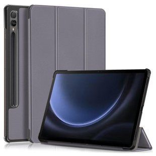 Чехол книжка Crazy Horse для Samsung Galaxy Tab S9 FE Plus (12,4") / серый 093528 фото