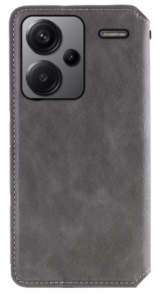Кожаный чехол книжка Cubic для Xiaomi Redmi Note 13 Pro Plus (5G) / серый 201297 фото