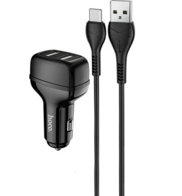АЗУ Hoco Z36 + Cable (Type-C) 2.4A 2USB черный 83556 фото