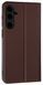Кожаный чехол книжка Fibra case на Samsung Galaxy M16 (5G) / коричневый 202308 фото 2