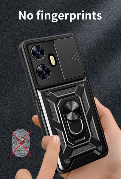 PC + TPU чехол Camshield armor для Realme 10 Pro Plus / синий 89415 фото