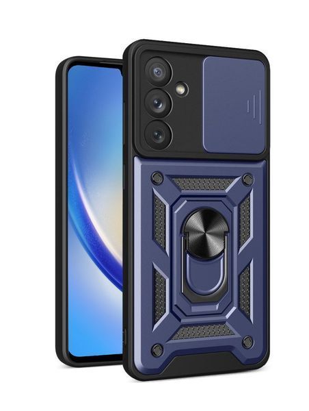 PC + TPU чехол Armor Camshield для Samsung Galaxy A34 / синий 090717 фото