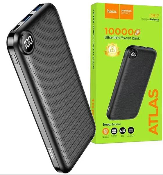 Повербанк Power Bank Hoco DB17 10000 mAh черный 086539 фото