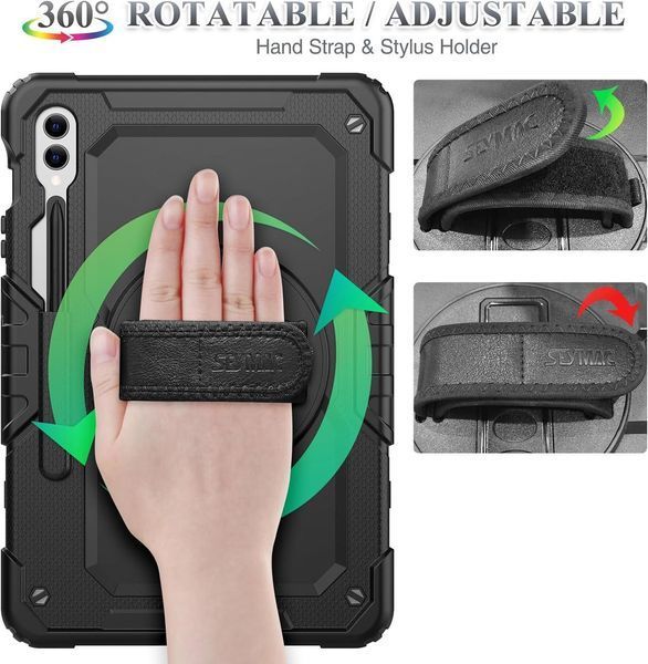 PC + TPU чехол Armor Cover Tablet на планшет Samsung Galaxy Tab S9 FE Plus (12.4") / черный 096959 фото