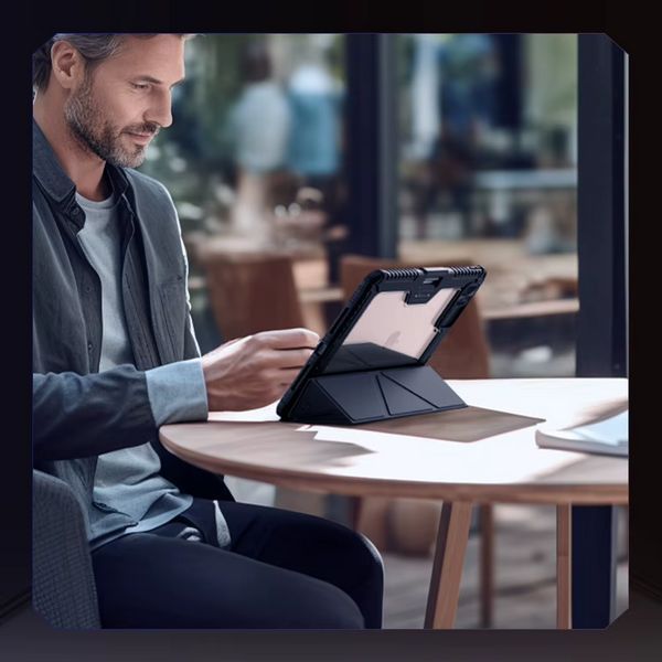 Чехол книжка Nillkin Bumper Pro Origami на Xiaomi Pad 7 (11.2") / синий 098937 фото