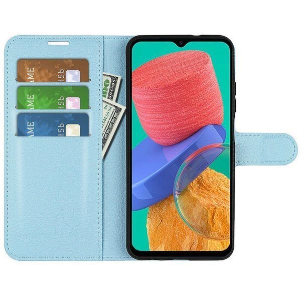 Чехол книжка Lichee для Samsung Galaxy M33 голубой 089867 фото