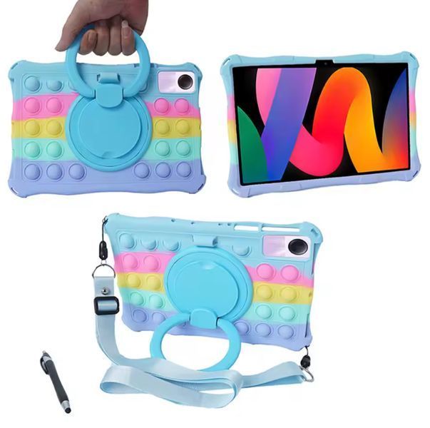 Чехол Pop it case на планшет Xiaomi&nbsp;Redmi Pad SE (11") / colorful light blue 098404 фото