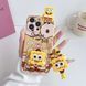 Силиконовый 3D чехол Funny Sponge Bob для iPhone 15 Pro Max / на цветном фоне (со шнурком) 099437 фото 1
