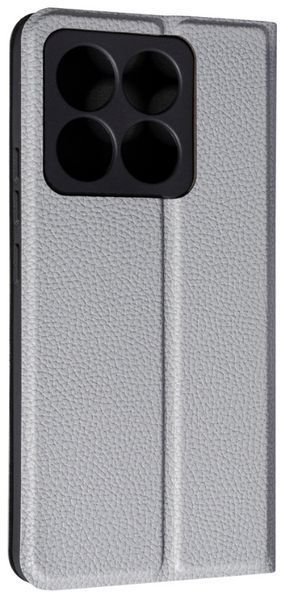 Шкіряний чохол книжка Fibra case на Xiaomi 14T / сірий 201941 фото
