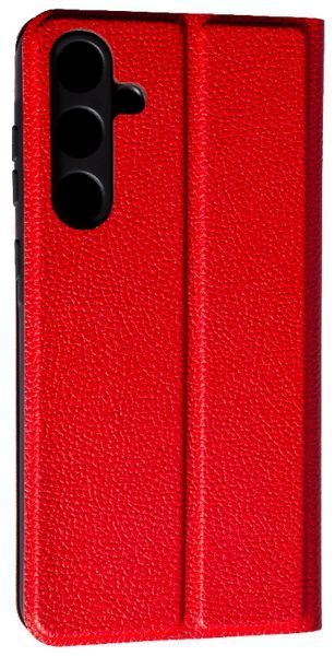 Шкіряний чохол-книжка Fibra case на Samsung Galaxy A55 / червоний 095826 фото