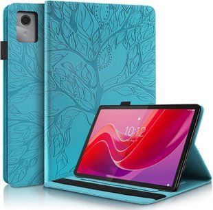 Чохол-книжка Wood book на планшет Lenovo Xiaoxin Pad 2024 (11") / блакитний 095650 фото