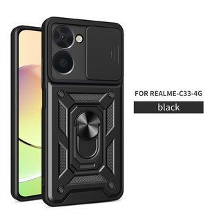 PC + TPU чехол Camshield armor для Realme C33 / черный 089416 фото