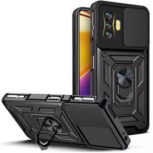 PC + TPU чохол Camshield armor на Xiaomi Poco F4 GT / чорний 087395 фото