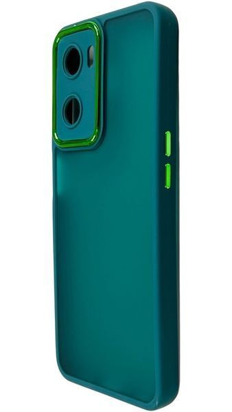 TPU чохол Luxury Metal Lens на Oppo A57S (на оппо-а57с) зелений 087645 фото