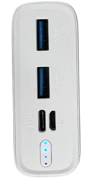 Зовнішній акумулятор Power Bank Hytech HP-S20PD 18W 18PD 20000 mAh білий 085275 фото