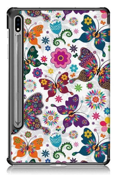 Чехол книжка Crazy Horse на планшет Samsung Galaxy Tab S10 Plus (12.4") / бабочки 201130 фото