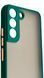 TPU чохол накладка Matte Color Case для Samsung Galaxy S22 темно-зелений 092176 фото 2