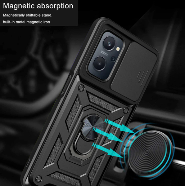 PC + TPU чохол Camshield armor для Realme 9i / синій 89215 фото