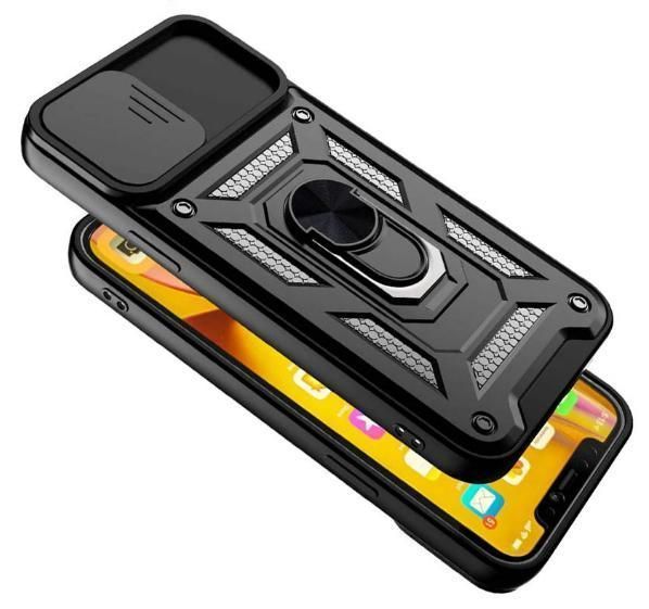 PC + TPU чохол Camshield armor для iPhone XR / чорний 097075 фото