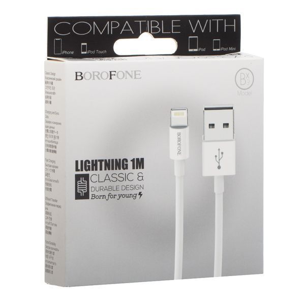 Кабель USB Borofone BX3 Lightning (1 цвет) 16779 фото