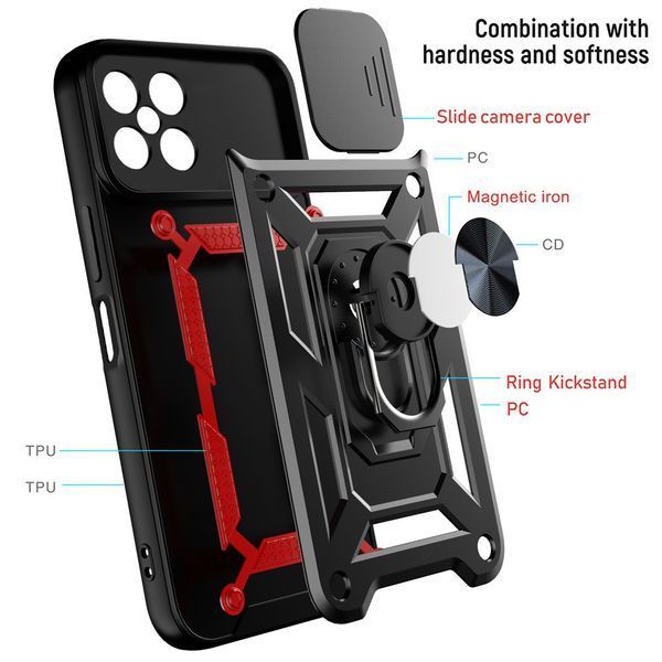 PC + TPU чехол Camshield armor для Honor X8 / синий 89467 фото