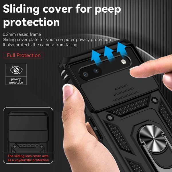 PC + TPU чехол Camshield armor для Google Pixel 6 Pro черный 089366 фото